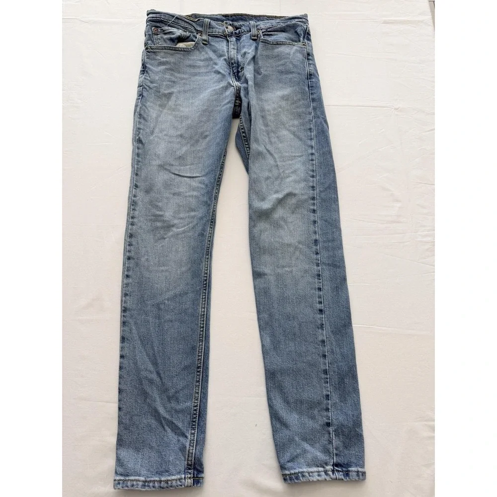 Levi's 512 Jeans Mens 31x32 Blue Light Wash Slim Tapered Denim Pants Casual